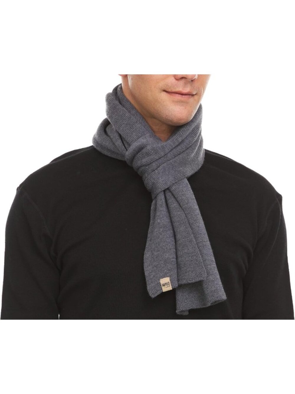 Cozy 100% Merino Wool Knit Scarf - Midweight Winter Scarf for Men & Women